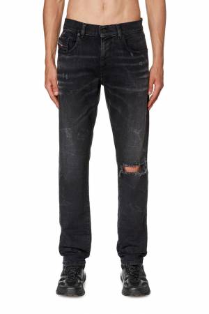 Diesel Men Slim Jeans - 2019 D-Strukt - Black (E69DV)