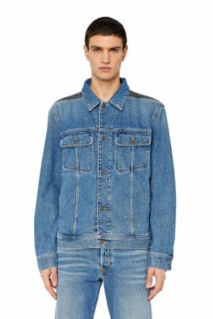 Diesel Men Regular-Fit Trucker Jacket With Inserts - Blue (09F20)