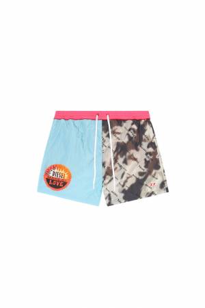 Diesel Men Mid-Length Swim Shorts Patchwork Graphics - Multicolor (0CJAY)