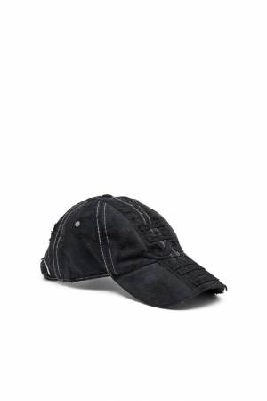 Diesel Men Baseball Cap With Patches - Black (0KKAE)