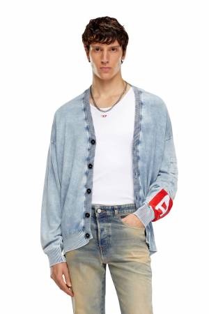 Diesel Men Cardigan In Indigo Cotton - Blue (0GHAP)