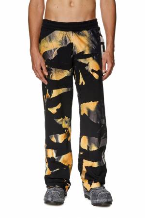 Diesel Men Logo Track Pants With Contrast Overlays - Multicolor (0ALAN)