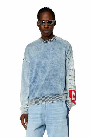 Diesel Men Jumper In Indigo Cotton - Blue (0GHAP)