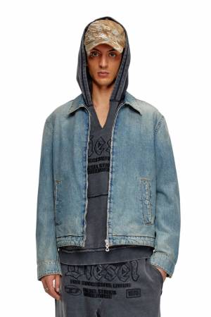 Diesel Men Denim Blouson Jacket - Blue (09J83)