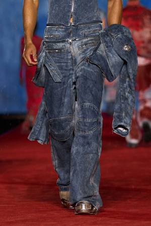 Diesel Men's Straight Biker Jeans "D-Gen 0pgax"