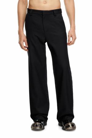 Diesel Men Hybrid Pants In Twill And Denim - Black (0CBCL)