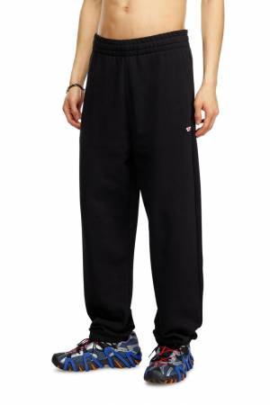 Diesel Men Track Pants With Embroidered D Patch - Black (0GEAD)