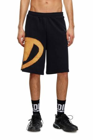 Diesel Men Sweat Shorts With Bleached Logo - Multicolor (0PJAX)
