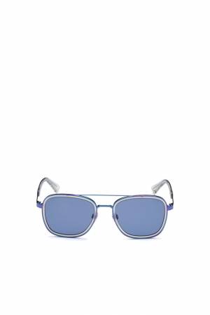 Diesel Men Navigator Glasses In Metal - Blue (00LEN)