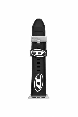 Diesel Men Black Silicone Band For Apple Watch, 42/44/45/49mm - Black (00QQQ)