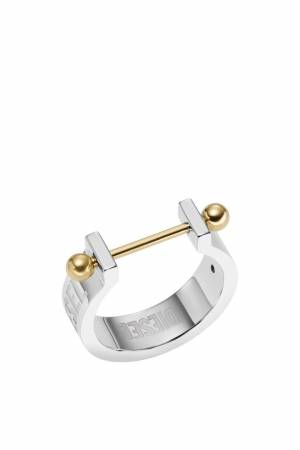 Diesel Men Two-Tone Stainless Steel Band Ring - Silver (00DJW)