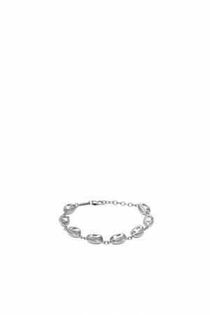Diesel Men Stainless Steel Beaded Bracelet - Silver (00DJW)