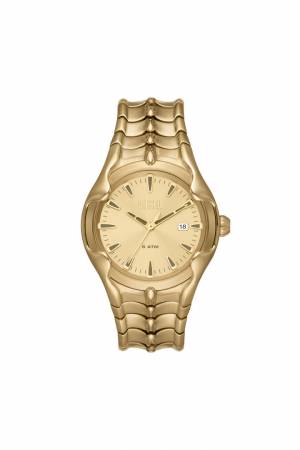 Diesel Men Vert Three-Hand Date Gold-Tone Stainless Steel Watch - Oro (00QQQ)