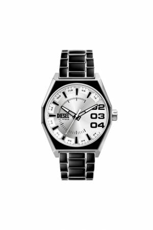 Diesel Men Scraper Black Enamel And Stainless Steel Watch - Black (00QQQ)