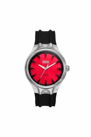 Diesel Men Streamline Three-Hand Black Silicone Watch - Black (00QQQ-1)
