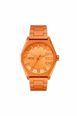 Diesel Men Scraper Three-Hand Orange Aluminum Watch - Orange (00QQQ)