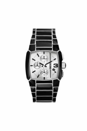 Diesel Men Cliffhanger Black Enamel And Stainless Steel Watch - Black (00QQQ)