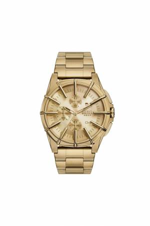 Diesel Men Framed Gold-Tone Stainless Steel Watch - Oro (00QQQ)