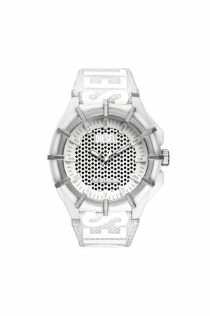 Diesel Men Framed Solar White Textile Watch - White (00QQQ)
