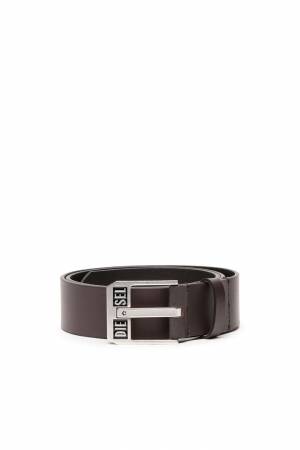 Diesel Men Leather Belt With Star Logo Buckle - Brown (P1913)