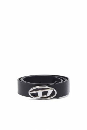 Diesel Men Reversible Leather Belt With Oval D Logo - Black (PR271)