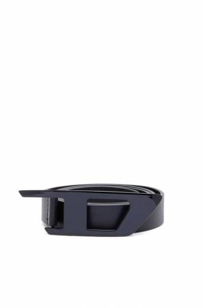 Diesel Men Slim Leather Belt With D Buckle - Black (PR227)