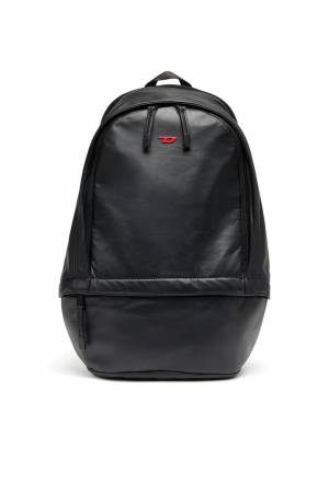 Diesel Men Rave-Leather Backpack With Metal D - Black (P2809)