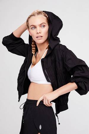 Free People FP Movement Zip-Up Hooded Windbreaker Jacket