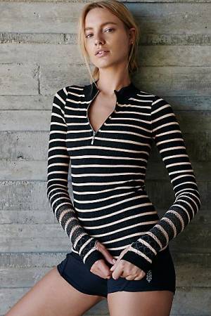 Free People Workout Top "Striped Slay" FP Movement