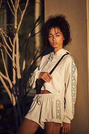 Free People Workout Hoodie & Short Set "Slam Dunk"