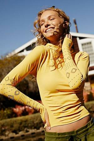 Free People Workout Top "Good Karma Hoodie"