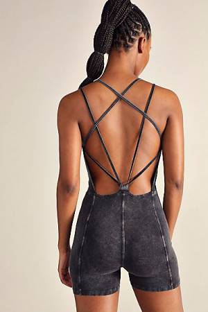 Free People Activewear Onesie Shorts "Hot Shot Shortsie"