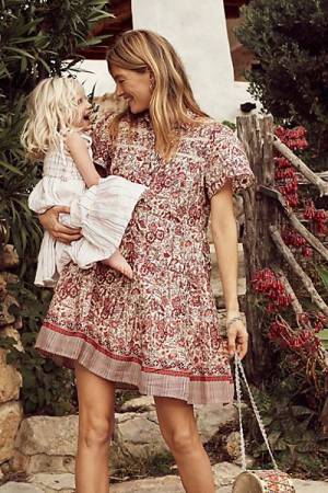 Floral Mini Dress "Georgina Tiered Shirtdress"