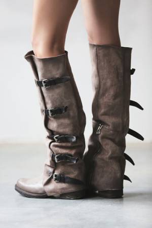 A.S. 98 Leather Tatum Over the Knee Boot Taupe
