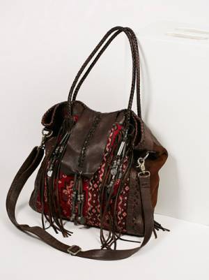 Free People Chocolate Brown Canyonland Tote Bag