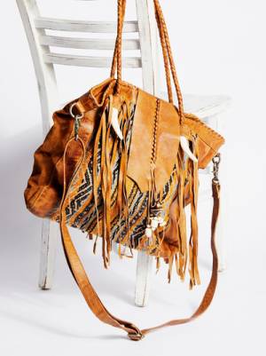 Free People Canyonland Tote Mustard Tribal Bag