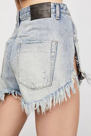 OneTeaspoon Cutoff Denim Jean Shorts "Le Wolves"