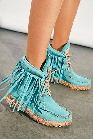 El Vaquero Moccasin Boots "Marine Roseland"