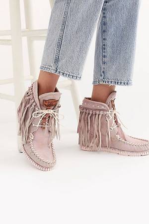 El Vaquero Moccasin Boots "Cipria Roseland"