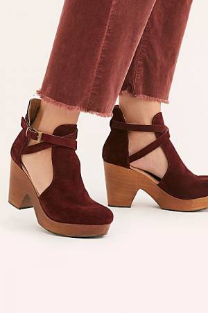 Free People Clogs "Merlot Cedar"