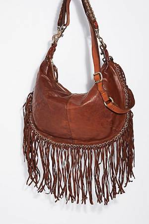 Campomaggi Bag "Taranto" Distressed Fringed Boho Hobo