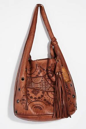 Free People Boho Distressed Tote Bag "Cascade"