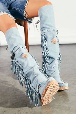 Bohemian Tall Moccasin Boots "Drifter"