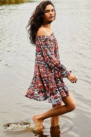 Free People Mini Dress "See Ya There"