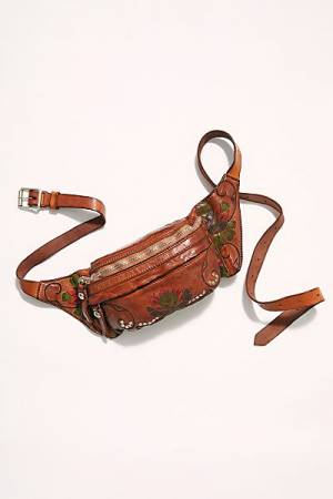 Campomaggi Crossbody Belt Bag "Lotus Floral"