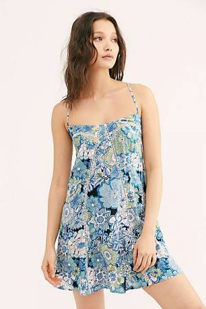 Free People Mini Dress "Floral Marine"