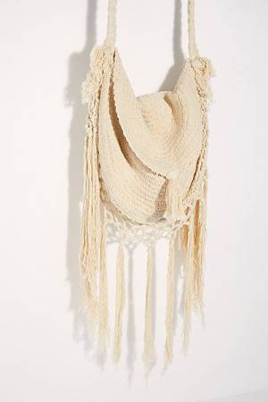 Macrame Fringed Shoulder Bag