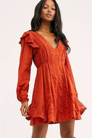Free People Mini Dress "Red Isabella"