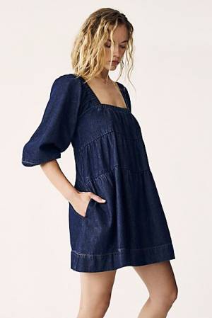 Free People Denim Dress "Blue Jean Babydoll"
