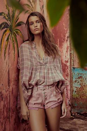 Free People Denim Shorts "Romeo Rolled"